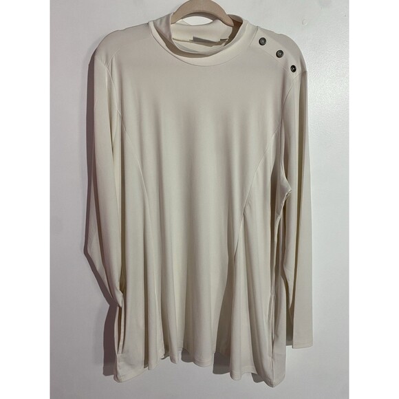 Susan Graver Tops - Susan Graver Tunic Top XL Liquid Knit Quite Luxury Office Old Money Timeless